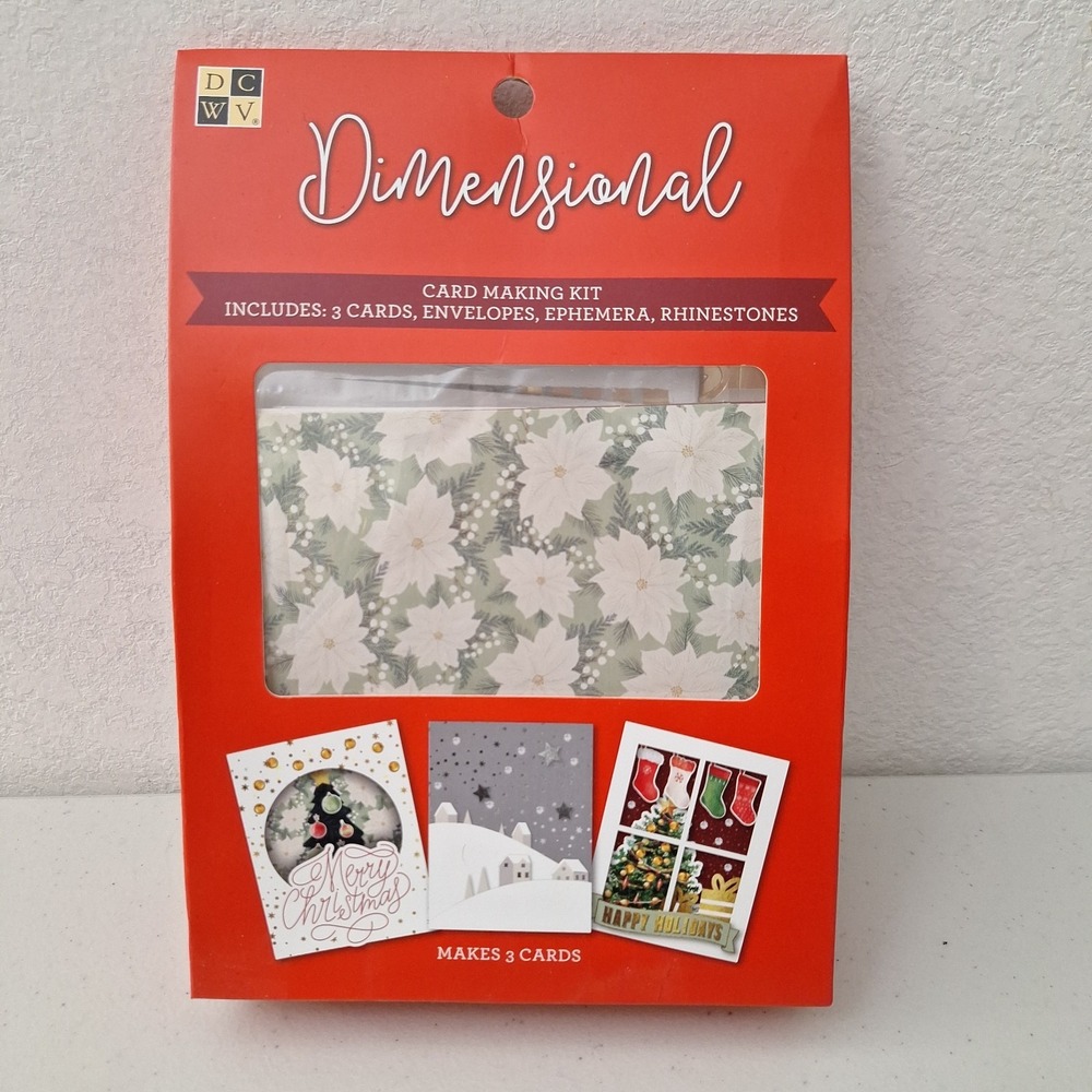 American Crafts Christmas Card Making Kit, DIY Crafting Set, NEW, Retired